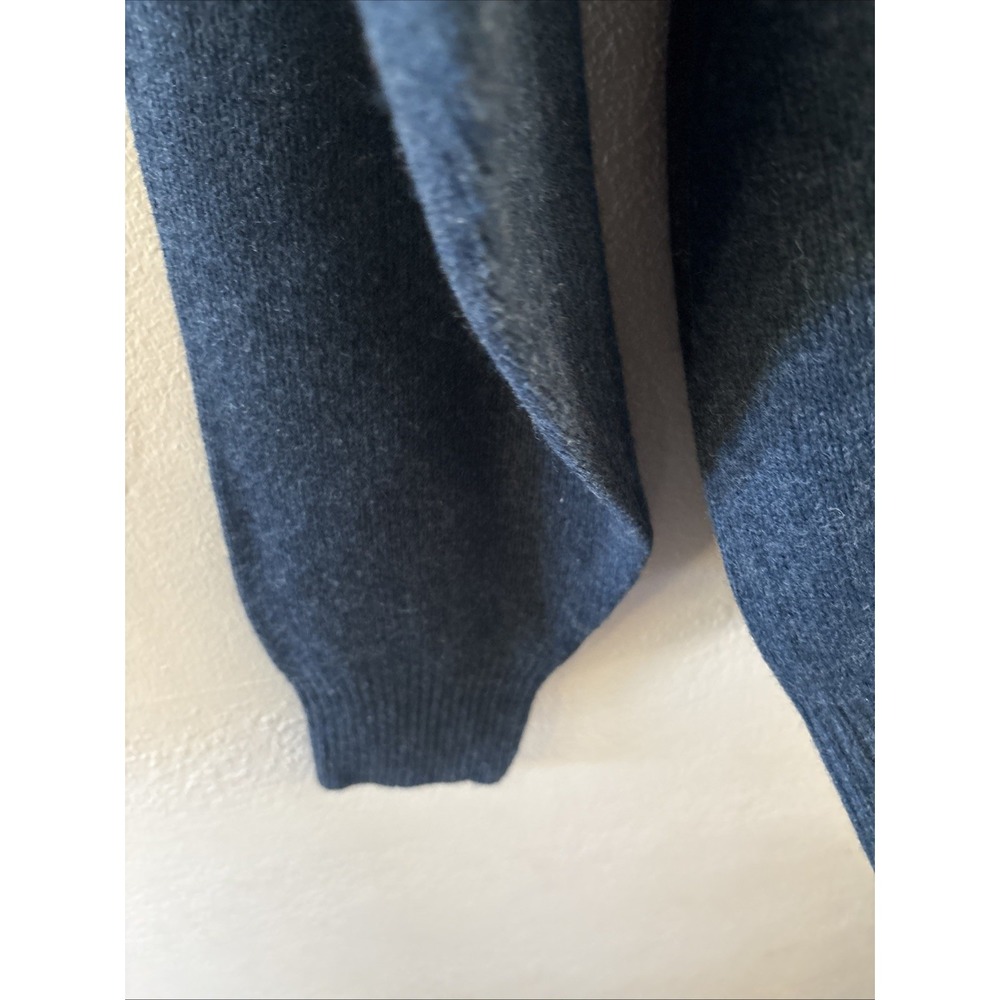 Vintage Jockey Mens XL Blue 100% Lambswool Button Collar Pullover Sweater - Picture 5 of 8